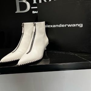 Alexander Wang White Studded Boots